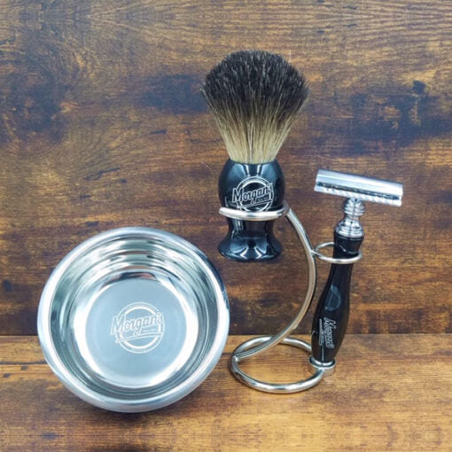 Luxury Shave Gift Set in Wooden Box ~ Morgans