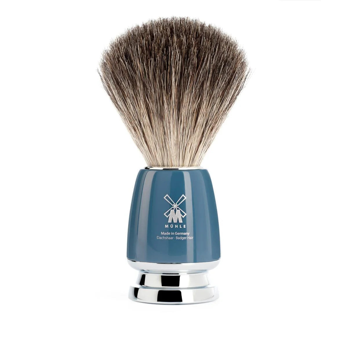 Pure Badger Shaving Brush, in Petrol Blue