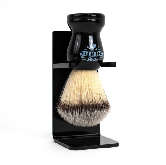 Synthetic Shaving Brush Black Handle with Stand