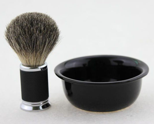 Luxury Shaving Brush With Ceramic Bowl