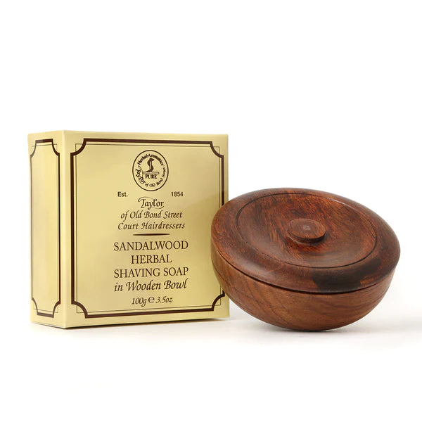 Sandalwood Shaving Soap in Wooden Bowl (or Refill)