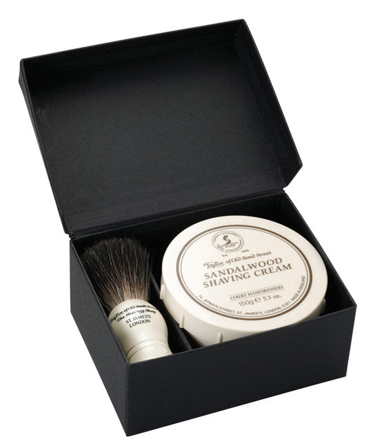 Sandalwood Shave Cream and Badger Shaving Brush Gift Set